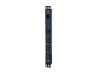 APC Easy Basic Rack PDU EPDU1016B - Strømfordelerenhet (kan monteres i rack) - AC 200/208/230 V - 3680 VA - inngang: IEC 60320 C20 - utgangskontakter: 8 (power IEC 60320 C13) - 1U - 2.5 m kabel - svart - for P/N: SCL500RM1U, SCL500RMI1U, SMT1500RM2UCUS, SMX2KR2UX145, SMX3KR2UNCX145, SMX750CUS EPDU1016B