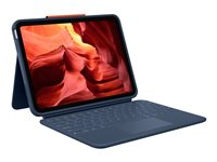 Logitech Rugged Combo 4 Touch - Tastatur og folioveske - med styrepute - Apple Smart connector - QWERTY - Pan Nordic - klassisk blå - for Apple 10.9-inch iPad (10. generasjon); iPad A16 Wi-Fi, A16 Wi-Fi + Cellular 920-011187