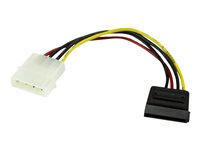 StarTech.com 6in 4 Pin LP4 to SATA Power Cable Adapter - LP4 to SATA - 6in LP4 to SATA Cable - 4 pin to SATA power - Strømkabel - SATA-strøm (hann) til 4-pin intern strøm (hann) - 0.2 m - for P/N: BRACKET125PTP, PEXUSB311AC3, PEXUSB312A1C1H, PEXUSB312A2C2V, PEXUSB314A2V2 SATAPOWADAP