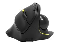 PORT Connect Professional - Vertikal mus - ergonomisk - with trackball - høyrehendt - optisk - 5 knapper - trådløs - 2.4 GHz, Bluetooth 3.0, Bluetooth 5.0 - USB / USB-C trådløse mottakere 900719