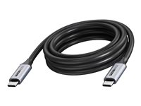 Vision - USB-kabel - USB-C (hann) til USB-C (hann) - USB 3.2 - 3 A - 5 m - USB Power Delivery (100 W), 4K 60Hz støtte, up to 20 Gbps data transfer rate - svart TC 5MUSBC/BL