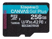 Kingston Canvas Go! Plus - Flashminnekort - 256 GB - A2 / Video Class V30 / UHS-I U3 / Class10 - microSDXC UHS-I SDCG4/256GBSP