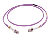 C2G 5m LC/LC OM4 LSZH Fibre Patch - Purple - Koblingskabel - LC multimodus (hann) til LC multimodus (hann) - 5 m - 5 m - fiberoptisk - dupleks - 50 / 125 mikroner - OM4 - purpur 81752