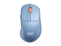 CHERRY Xtrfy M64 - Mus - ergonomisk - optisk - 5 knapper - trådløs - 2.4 GHz - USB trådløs mottaker - blå CX-M64W-BLUE