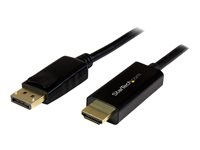 StarTech.com 6.5 ft / 2m DisplayPort to HDMI converter cable - 4K (DP2HDMM2MB) - Adapterkabel - DisplayPort hann til HDMI hann - 2 m - svart - 4K-støtte - for P/N: DK30CH2DEP, DK30CH2DEPUE, DK30CH2DPPD, DK30CH2DPPDU, DK30CHDDPPD, DK30CHDPPDUE DP2HDMM2MB