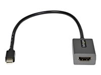 StarTech.com Mini DisplayPort to HDMI Adapter, mDP to HDMI Adapter Dongle, 1080p, Mini DisplayPort 1.2 to HDMI Monitor/Display, Mini DP to HDMI Video Converter, 12" Long Attached Cable - Thunderbolt 1/2 Compatible (MDP2HDEC) - Video adapter - Mini DisplayPort hann til HDMI hunn - 30 cm - svart - passiv omformer MDP2HDEC