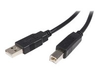 StarTech.com 0.5m USB 2.0 A to B Cable M/M - USB-kabel - USB (hann) til USB-type B (hann) - USB 2.0 - 50 cm - svart USB2HAB50CM