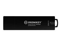 Kingston IronKey D500SM - USB-flashstasjon - kryptert - FIPS 140-3 Level 3 - 256 GB - USB 3.2 Gen 1 - TAA-samsvar IKD500SM/256GB