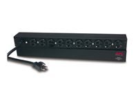 APC Basic Rack-Mount PDU - Strømfordelingslist (kan monteres i rack) - AC 120 V - 2.4 kW - inngang: NEMA 5-20 - utgangskontakter: 10 (NEMA 5-20) - 1U - 19" - 3.65 m kabel - svart - for P/N: SMTL2K2RM2UCLNC, SMTL3KRM2UCL, SMTL3KRM2UCLNC, SRTL5KRM2UT-5KRMTF, SRTL5KRM2UT-5KTF AP9563