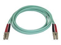 StarTech.com Aqua OM4 Duplex Multimode Fiber - 2m / 6 ft - 100 Gb - 50/125 - OM4 Fiber - LC to LC Fiber Patch Cable (450FBLCLC2) - Nettverkskabel - LC multimodus (hann) til LC multimodus (hann) - 2 m - 2 m - fiberoptisk - dupleks - 50 / 125 mikroner - OM4 - akvamarin 450FBLCLC2