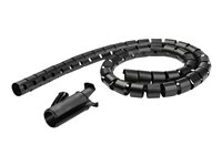 StarTech.com 2.5m (8.2ft) Cable Management Sleeve - Spiral - 1" (25mm) Diameter - W/ Cable Loading Tool - Black (CMSCOILED2) - Kabelmuffesett - svart - 2.5 m CMSCOILED2