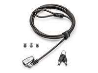 Kensington ClickSafe 2.0 Universal Keyed Laptop Lock - Sikkerhetskabellås - enkelt tastet - 1.8 m K68108S
