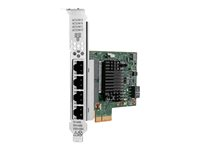 HPE I350-T4 - Nettverksadapter - PCIe 2.0 x4 - Gigabit Ethernet x 4 - for ProLiant DL20 Gen10, DL325 Gen10, DL360 Gen10, DL380 Gen10, ML30 Gen10, XL220n Gen10 P21106-B21