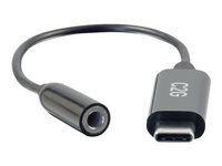 C2G USB C to 3.5mm Audio Adapter - USB C to AUX Cable - USB C to Headphone Jack - USB-C til hodetelefons-jakkadapter - USB-C hann til mini-phone stereo 3.5 mm hunn - 15.2 cm 54426
