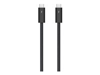 Apple Thunderbolt 4 Pro - USB-kabel - USB-C (hann) til USB-C (hann) - USB 3.1 Gen 2 / Thunderbolt 3 / Thunderbolt 4 - 3 m - støtte for kjedekopling - svart MWP02ZM/A