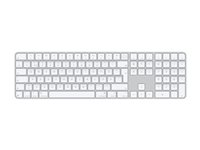 Apple Magic Keyboard with Touch ID and Numeric Keypad - Tastatur - USB-C - trådløs - Bluetooth - Svensk - hvite taster MXK73S/A