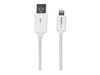 StarTech.com 3m (10ft) Long White Apple® 8-pin Lightning Connector to USB Cable for iPhone / iPod / iPad - Charge and Sync Cable (USBLT3MW) - Lightning-kabel - Lightning hann til USB hann - 3 m - hvit - for P/N: KITBXAVHDPEU, KITBXAVHDPNA, KITBXAVHDPUK, KITBXDOCKPEU, KITBXDOCKPUK, KITBZDOCK USBLT3MW