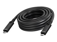 Vision - USB-kabel - USB-C (hann) til USB-C (hann) - USB 3.2 Gen 1 / DisplayPort 2.1 - 3 A - 10 m - Active Optical Cable (AOC), USB Power Delivery (60W), 4K 60Hz støtte - svart TC 10MUSBC/BL