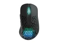 CHERRY Xtrfy M4 - Mus - RGB - optisk - trådløs - 2.4 GHz - USB trådløs mottaker - svart M4W-RGB-BLACK