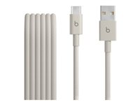 Beats - USB-kabel - USB (hann) til 24 pin USB-C (hann) - USB 2.0 - 1.5 m - flettet kabel, USB Fast Charge (15W), forsterket design - overspenningsstein MDGJ4ZM/A