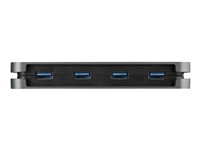 StarTech.com 4 Port USB C Hub - 4x USB-A - 5Gbps USB 3.0 Type-C Hub (USB 3.2/3.1 Gen 1) - Bus Powered - 11" Long Cable w/ Cable Management (HB30CM4AB) - Hub - 4 x USB 3.2 Gen 1 - stasjonær HB30CM4AB
