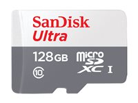 SanDisk Ultra - Flashminnekort - 128 GB - A1 / UHS Class 1 / Class10 - microSDXC UHS-I SDSQUNR-128G-GN6MN