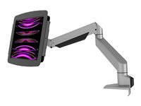 Compulocks iPad 10th-11th (A16) Gen Space Enclosure Articulating Arm Mount Black - Monteringssett (hus, leddarmfeste) - for nettbrett - låsbar - høyverdig aluminium - svart, sølv - skjermstørrelse: 10.9" - skrivebordsmonterbar, veggmonterbar, skranketopp - for Apple 10.9-inch iPad (10. generasjon) 660REACH209IPDSB