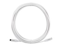 StarTech.com USB C to USB C Cable - 13 ft / 4m - 5A PD - M/M - White - USB 2.0 - USB-IF Certified - USB Type C Cable - USB C Charging Cable (USB2C5C4MW) - USB-kabel - USB-C (hann) til USB-C (hann) - USB 2.0 - 5 A - 4 m - hvit USB2C5C4MW