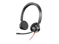 HP Poly Blackwire 3325 - Blackwire 3300 series - hodesett - on-ear - kablet - 3,5 mm jakk - svart 85R08AA