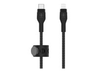 Belkin BoostCharge - Lightning-kabel - 24 pin USB-C hann til Lightning hann - 1 m - svart CAA011BT1MBK