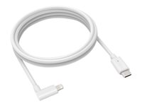 Compulocks 6FT USB-C Male to 90 Degree Lightning Charging Cable Right Angle - Lightning-kabel - USB-C hann rett til Lightning hann høyrevinklet - 1.83 m - hvit - for Compulocks iPad 10, Space 360, Space AV Capsule iPad 10, Space Swing Arm iPad 10 6FTC90DLT01
