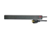 APC Basic Rack-Mount PDU - Strømfordelingslist (kan monteres i rack) - AC 208 V - inngang: NEMA L6-20 - utgangskontakter: 12 (power IEC 60320 C13) - 1U - 19" - 3.65 m kabel - Canada, USA - svart - for P/N: SCL500RM1U, SRTL10KRM4UT, SRTL5KRM2UT-5KRMTF, SRTL5KRM2UT-5KTF, SRTL8KRM4UT AP9566