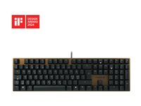 CHERRY KC 200 MX - Tastatur - 100% - full size - USB - QWERTY - Pan Nordic - tastsvitsj: CHERRY MX2A Silent Red - svart, bronse G80-3950LHBPN-2