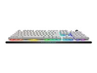 Alienware Tri-Mode AW920K - Tastatur - AlienFX per nøkkel RGB / 16,8 millioner farger - trådløs - 2.4 GHz, Bluetooth 5.1, USB - QWERTY - amerikansk engelsk - tastsvitsj: CHERRY MX Red - månelys AW920K-W-WW