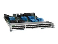 Cisco Nexus 7000 F3-Series 48-Port Fiber 1 and 10G Ethernet Module - Utvidelsesmodul - Gigabit Ethernet / 10 Gigabit SFP+ / SFP (mini-GBIC) x 48 - oppusset - for Nexus 7004 Bundle, 7009, 7010, 7010 Bundle, 7010 Fabric-2 Module N7K-F348XP-25-RF