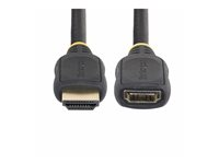 StarTech.com 6.6ft HDMI 2.0 Extension Cable, 4K 60Hz, M/F - High Speed - HDMI-forlengelseskabel - HDMI hann til HDMI hunn - 2 m - skjermet - svart - passiv, 4K 60Hz støtte HD2MF6FL