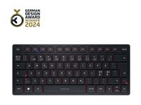 CHERRY KW 9200 MINI - Tastatur - trådløs - 2.4 GHz, Bluetooth 5.0 - QWERTY - Pan Nordic - tastsvitsj: CHERRY SX - svart JK-9250PN-2