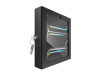 Compulocks iPad Pro M4 11" (2024), Apex Enclosure Tilting Stand 8" - Monteringssett (hus, stativ) - synlige foran/bak kamera og sensorer - for nettbrett - låsbar - metall - svart - skjermstørrelse: 11" - for Apple 11-inch iPad Pro (M4) TCDP0111PAPX4B