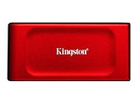 Kingston XS1000 - SSD - 2 TB - ekstern (bærbar) - USB 3.2 Gen 2 (USB-C kontakt) - rød SXS1000R/2000G