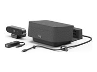 Logitech Logi Dock Focus Room Kit - Videokonferansesett (Logitech BRIO Ultra HD Pro Webcam, Logitech Logi Dock) - Certified for Microsoft Teams - power adapter included 991-000457