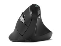 PORT - Mus - ergonomisk - optisk - 6 knapper - trådløs - 2.4 GHz, Bluetooth - USB trådløs mottaker - svart 910204