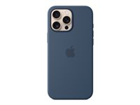 Apple - Baksidedeksel for mobiltelefon - MagSafe-samsvar - silikon - denim - for iPhone 16 Pro Max MYYU3ZM/A