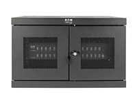 Eaton Tripp Lite Series 32-Device USB Charging Station Cabinet with Sync for Smartphones, Wall Mount and Desktop Options, 230V, Schuko CEE7 to C13 Plug, Black - Lader for flere enheter skap - med sikringsbryter - skrivebord, veggmonterbar - svart - for P/N: M100-10N-BK, M100-10N-BK-10, SRXFANWM, U326-001-BK CSDXS32USB