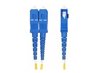 StarTech.com 1m (3ft) LC to SC (UPC) OS2 Single Mode Duplex Fiber Optic Cable, 9/125µm, Laser Optimized, 10G, Bend Insensitive, Low Insertion Loss - LSZH Fiber Patch Cord (SMLCSC-OS2-1M) - Koblingskabel - LC/UPC-enkeltmodus (hann) til SC/UPC-enkeltmodus (hann) - 1 m - 1 m - 2 mm - fiberoptisk - dupleks - 9 / 125 micron - OS1/OS2 - halogenfri, passiv - gul SMLCSC-OS2-1M