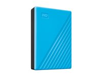 WD My Passport WDBR9S0060BBL - Harddisk - kryptert - 6 TB - ekstern (bærbar) - USB 3.2 Gen 1 - 256-bit AES - himmelblå WDBR9S0060BBL-WESN
