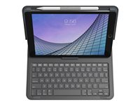 ZAGG Messenger Folio 2 - Tastatur og folioveske - Bluetooth - Nordisk - koksgrå tastatur, koksgrå boks - for Apple 10.2-inch iPad; 10.5-inch iPad Air (3. generasjon) 103007177