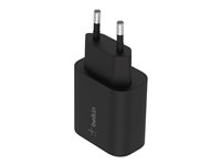 Belkin BoostCharge - Strømadapter - PPS-teknologi - 25 watt - PD 3.0, Fast Charge (USB-C) - svart WCA004VFBK