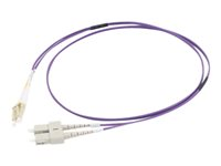 C2G 15m LC/SC OM4 LSZH Fibre Patch - Purple - Koblingskabel - LC multimodus (hann) til SC flermodus (hann) - 15 m - 15 m - fiberoptisk - dupleks - 50 / 125 mikroner - OM4 - purpur 81765