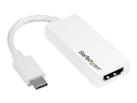 StarTech.com USB C to HDMI Adapter - 4K 30Hz - USB 3.1 Type-C to HDMI Adapter - USB-C to HDMI Dongle - Monitor Adapter - White (CDP2HDW) - Ekstern videoadapter - USB-C - HDMI - hvit - for P/N: TB3DK2DPPD, TB3DK2DPPDUE, TB3DK2DPW, TB3DK2DPWUE, TB3DKDPMAW, TB3DKDPMAWUE CDP2HDW