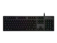 Logitech Gaming G512 - Tastatur - bakgrunnsbelyst - USB - Nordisk - tastsvitsj: GX Red Linear - karbon 920-009367